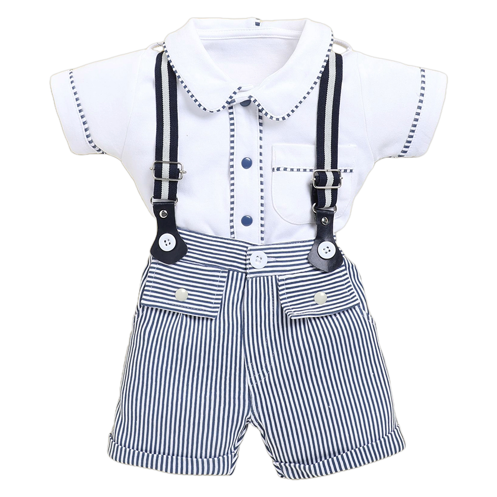 Baby boys Half Sleeve Suspender Set – Cotton | 3533