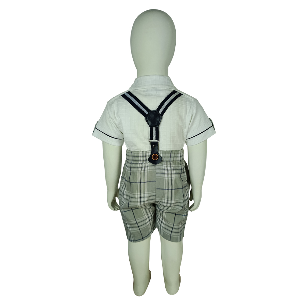 Baby Boy's Half Sleeve Suspender Set, Cotton | 3918 - Image 8