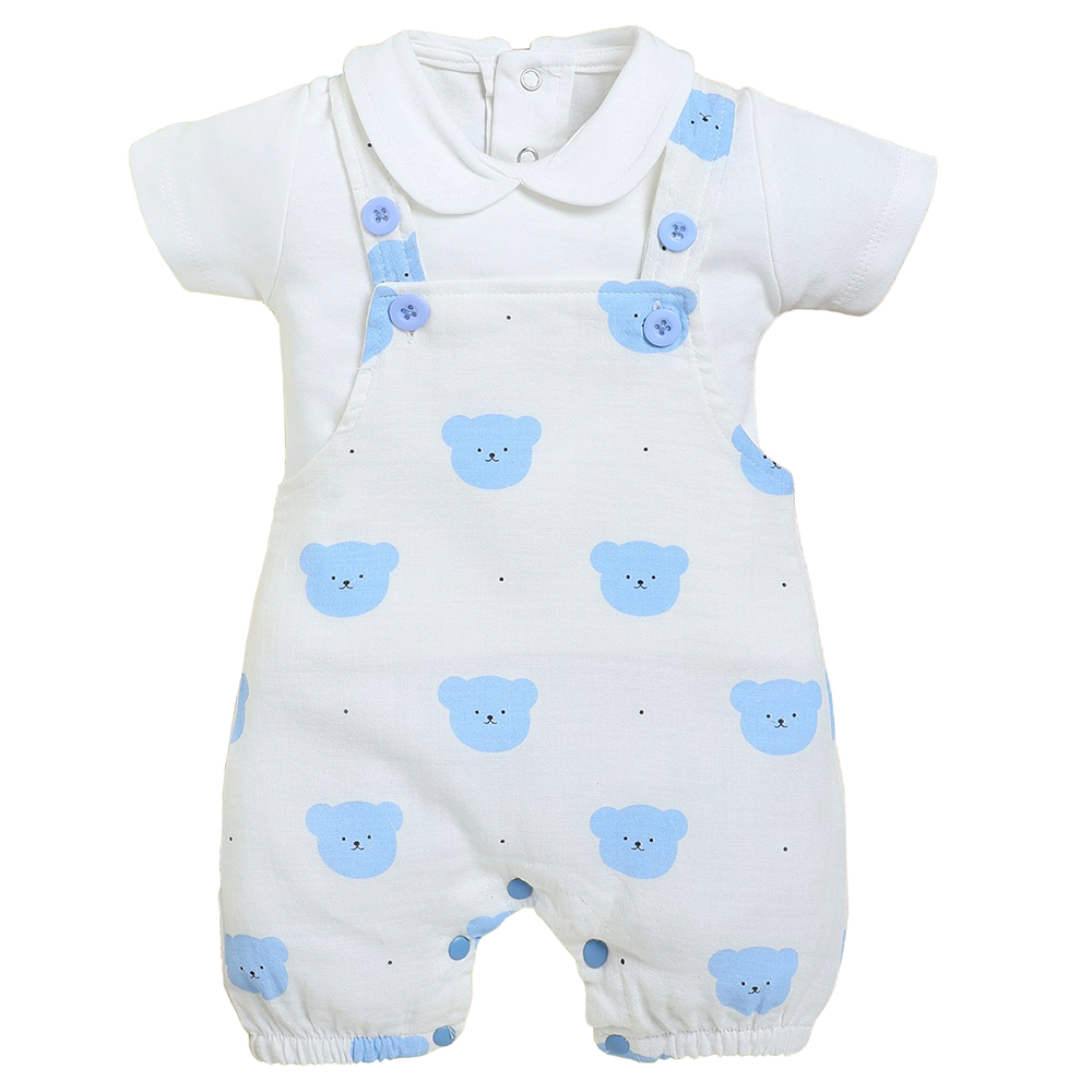 👶 Neo Nate Dungaree with Half Sleeve T-Shirt for Baby Boys | 3947