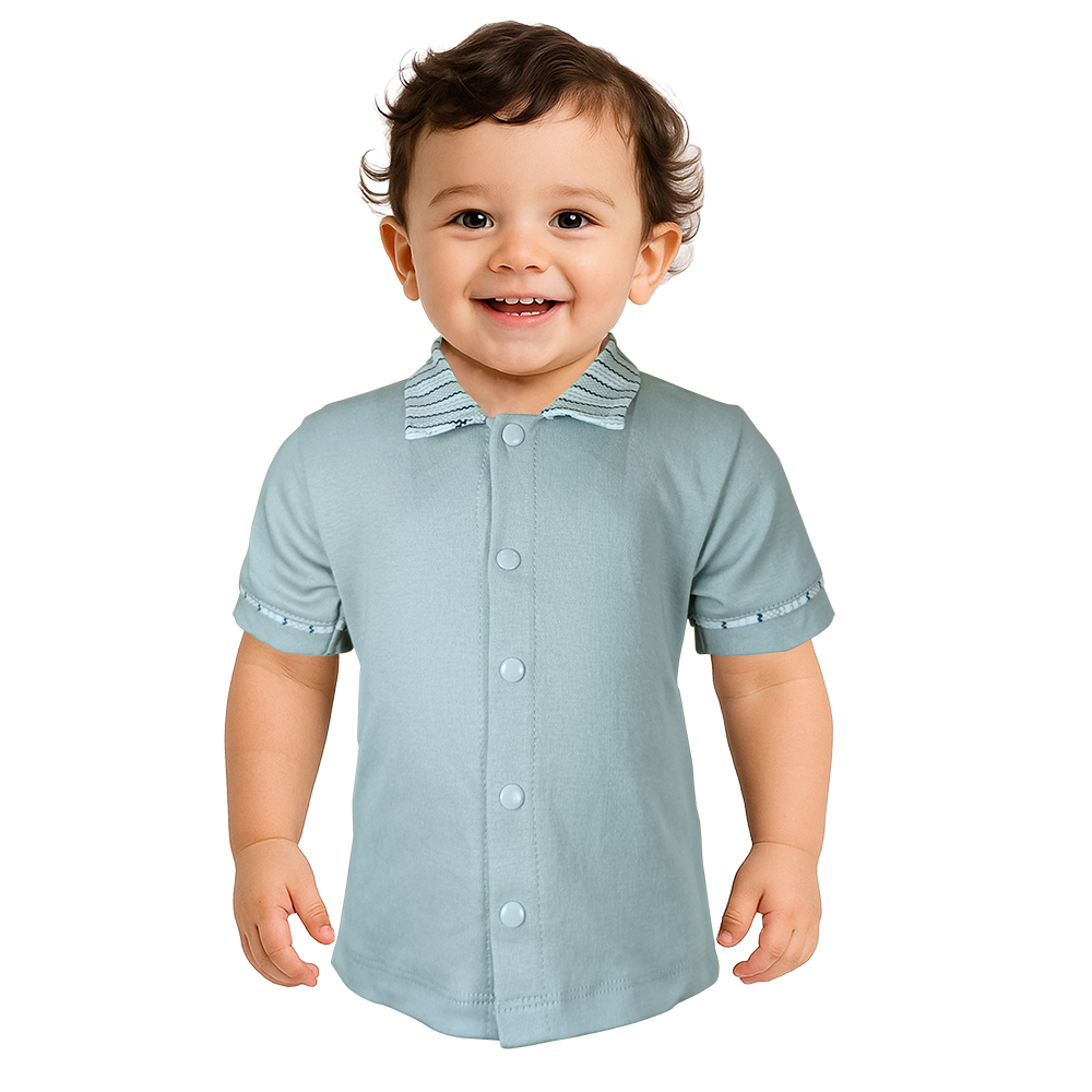 Half Sleeve Suspender Set for Boys, Cotton Outfit with Tie | 4048 - Image 9