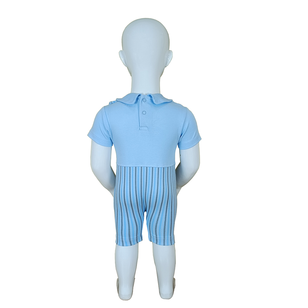 Baby Half Sleeve Romper, 100% Cotton, with Collar | 4052 - Image 7