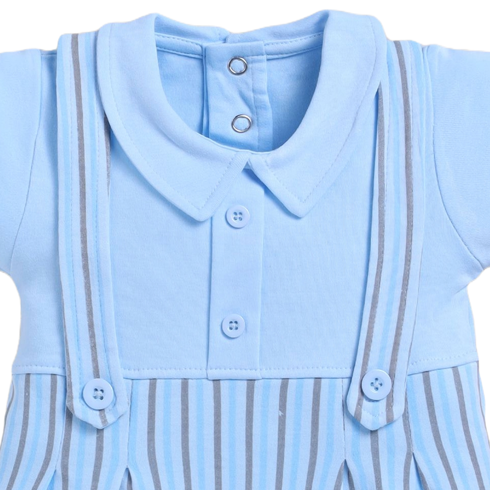 Baby Half Sleeve Romper, 100% Cotton, with Collar | 4052 - Image 9