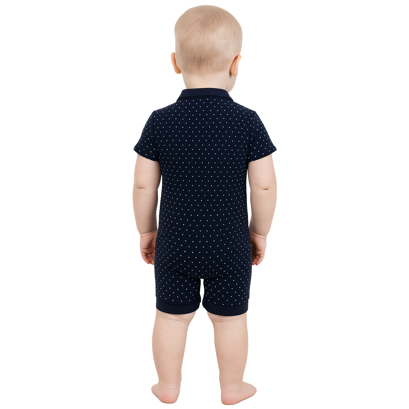 Half Sleeve Jacket Romper with Fancy Embroidery for baby Boys | 4043 - Image 8