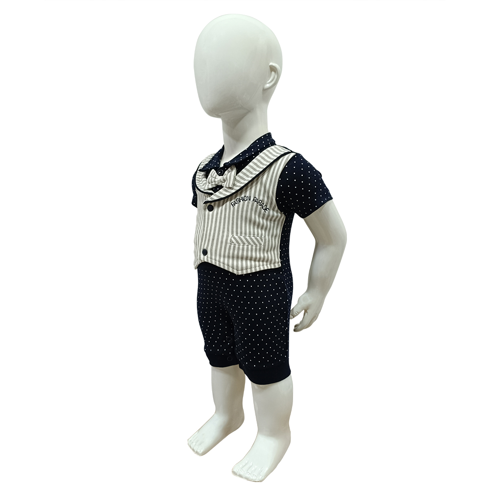 Half Sleeve Jacket Romper with Fancy Embroidery for baby Boys | 4043 - Image 11