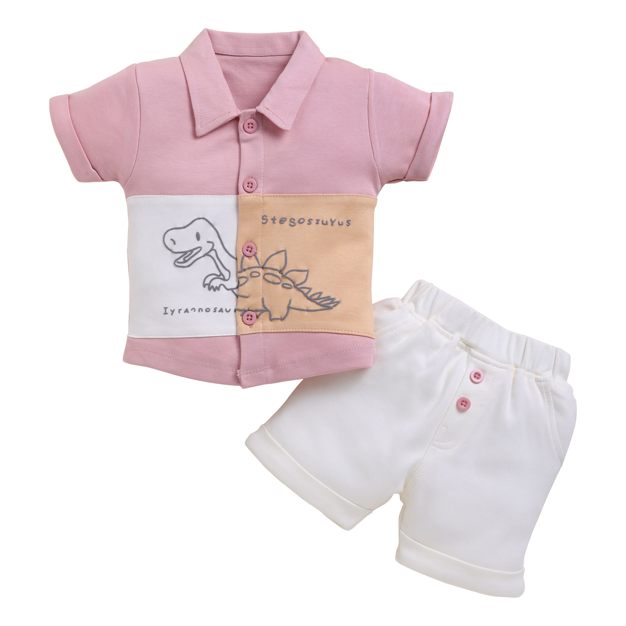 Neo Nate Dinosaur Half Sleeve Co-Set for Boys 3-24 Months | 4131