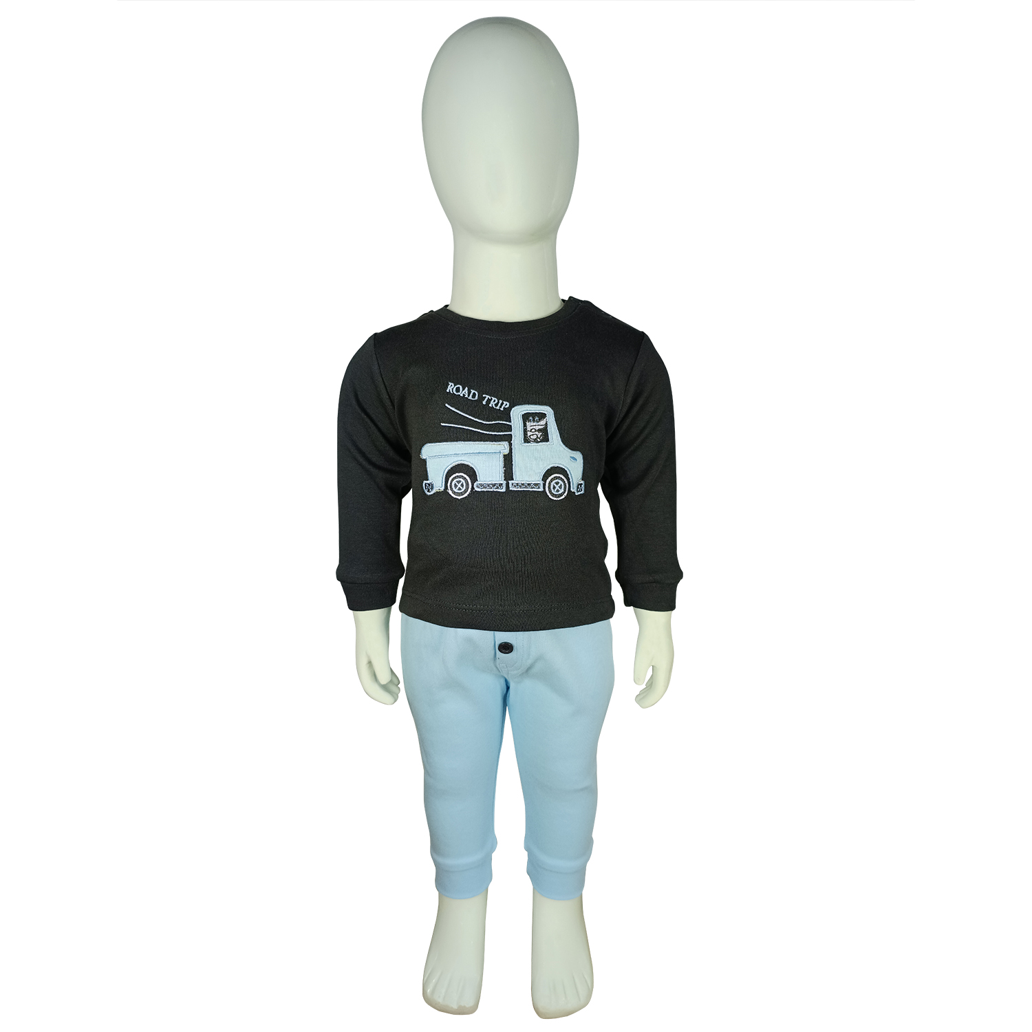 ๐ Full Sleeve Road Trip Baby Co-Set with Fancy Embroidery | 5399 - Image 4