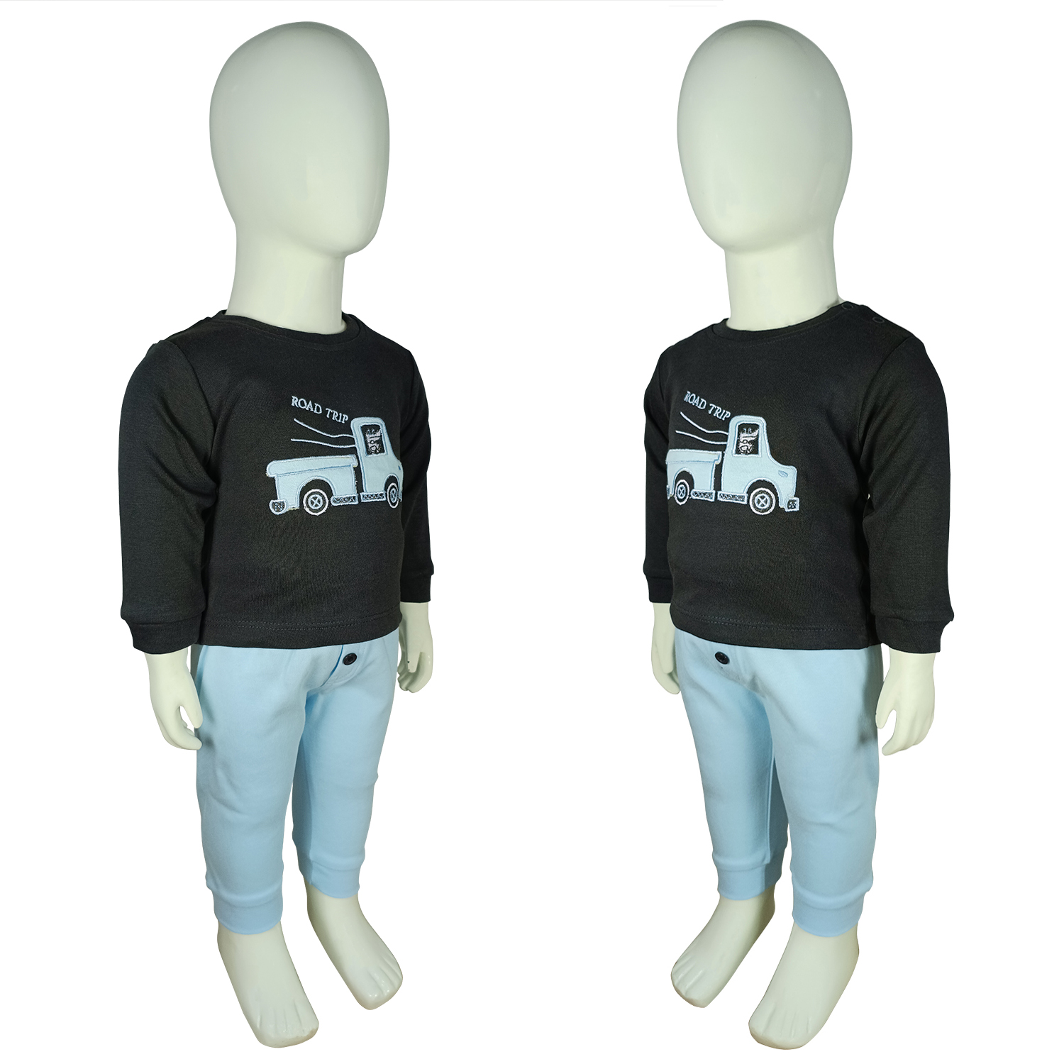 ๐ Full Sleeve Road Trip Baby Co-Set with Fancy Embroidery | 5399 - Image 3