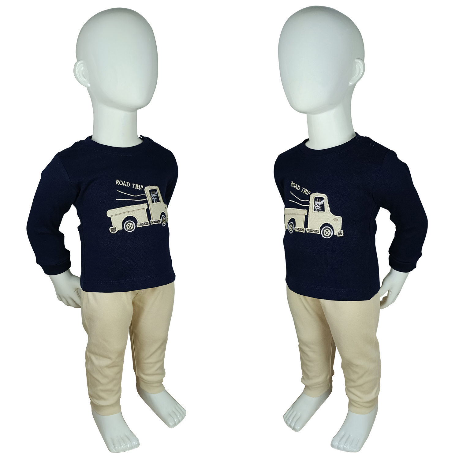 ๐ Full Sleeve Road Trip Baby Co-Set with Fancy Embroidery | 5399 - Image 2