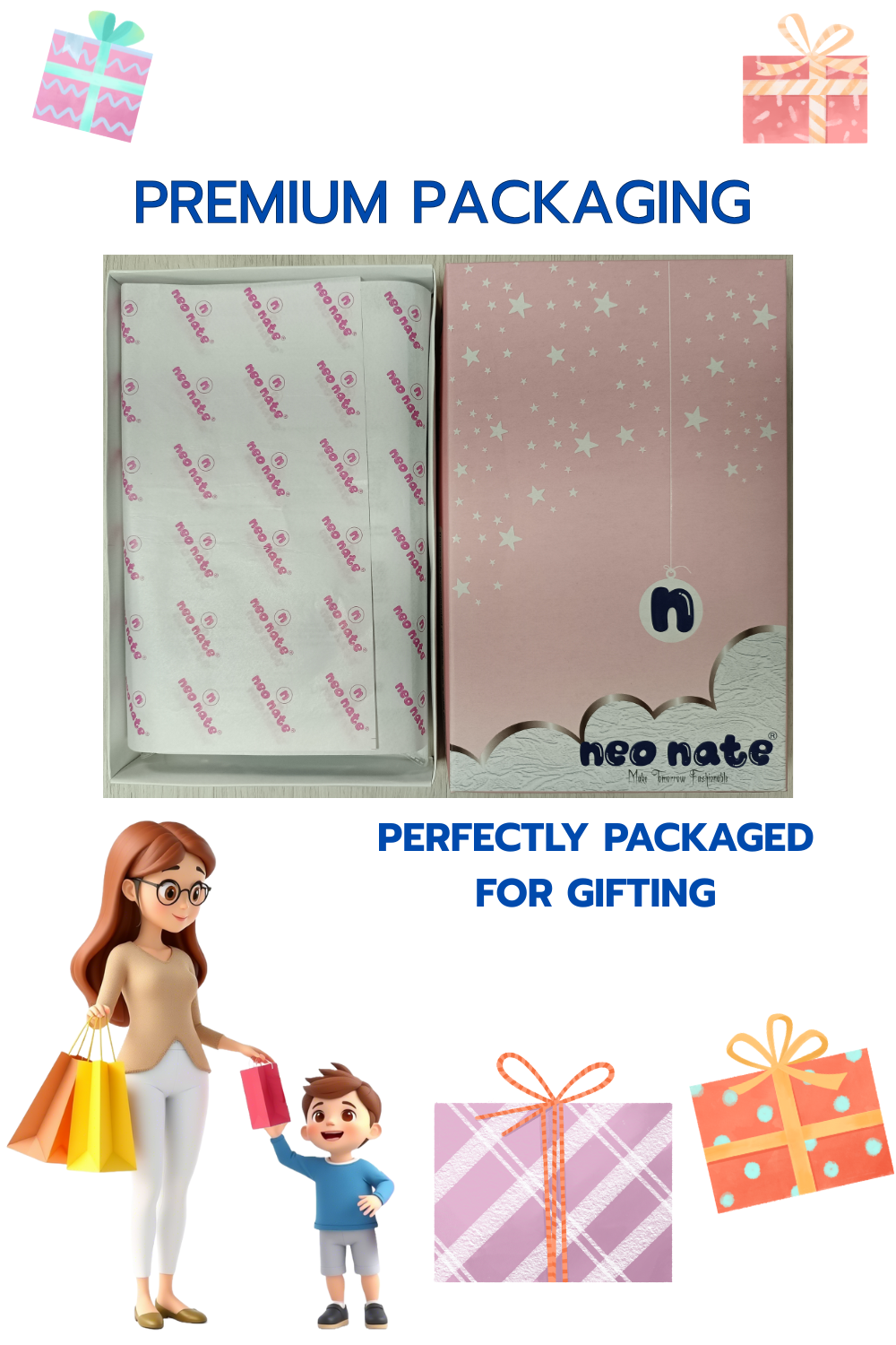 Neo Nate Cotton Full Sleeve Embroidered Top & Printed Pajama | 9070F - Image 5