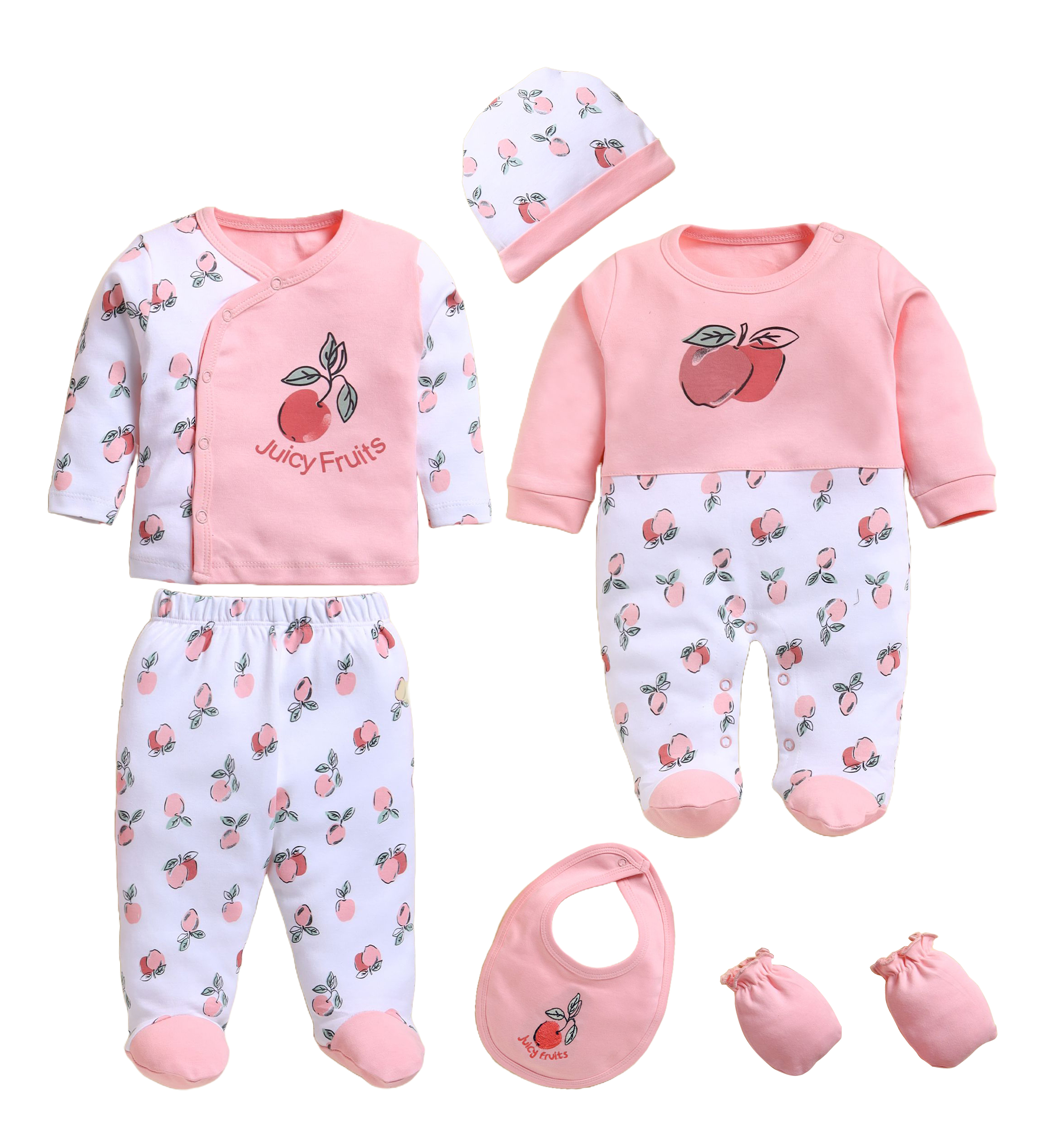 Newborn Baby 6 pcs Gift Set, 100% Cotton | 4239a