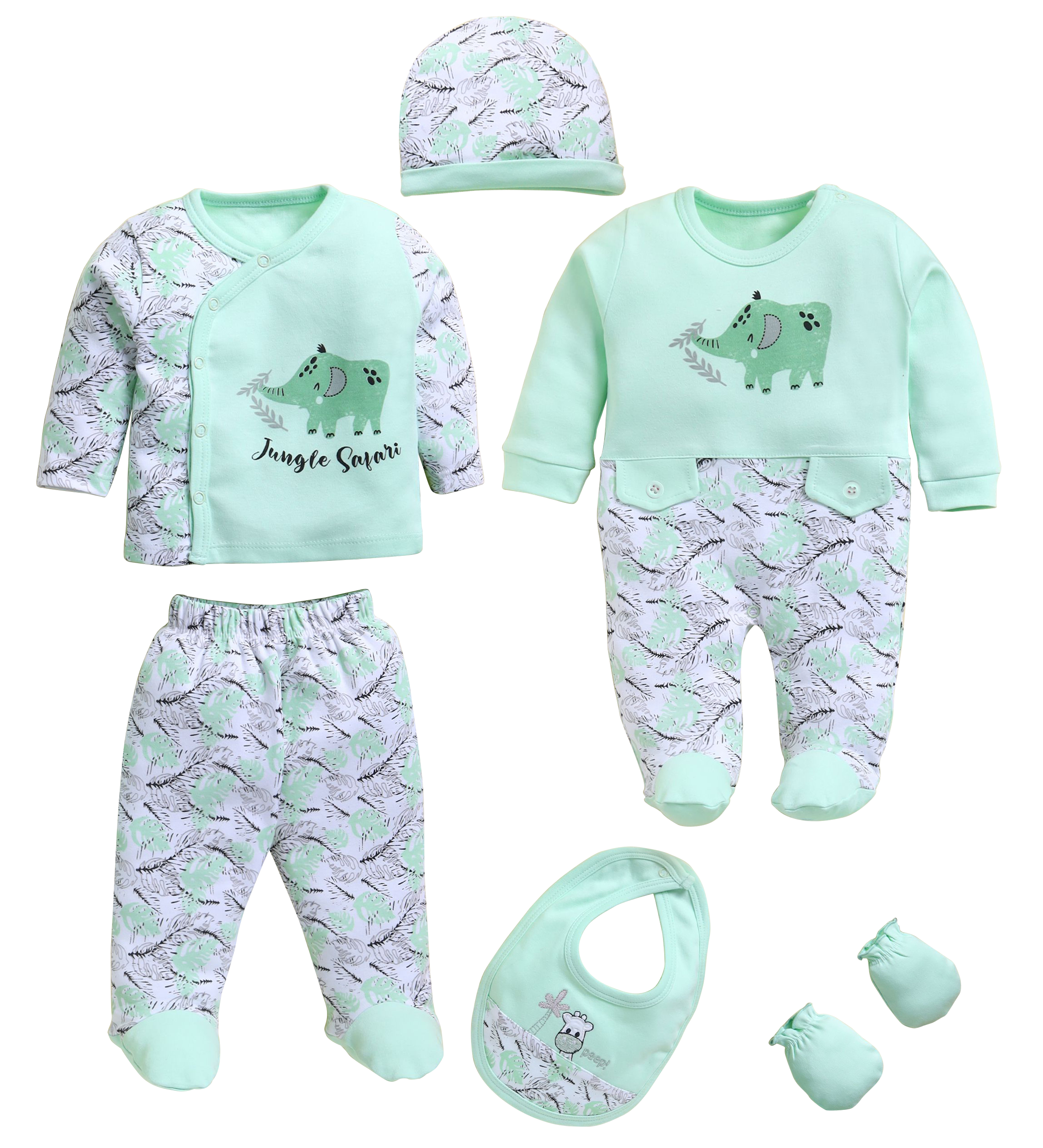 Newborn Baby 6 pcs Gift Set, 100% Cotton | 4239F