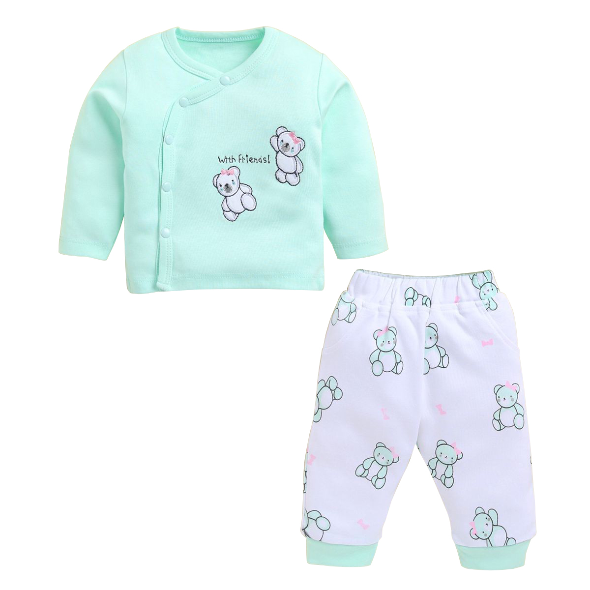 Neo Nate Cotton Full Sleeve Embroidered Top & Printed Pajama | 9070C